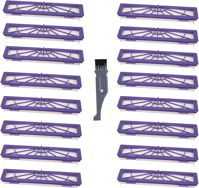 I-clean 16-pack Filters Accessories for all Neato Botvac Robotics 70e 75 80, D Series D75 D80 D85, Connected D3 D5 Vacuum Cleaner Replacement Parts - AquaVibe