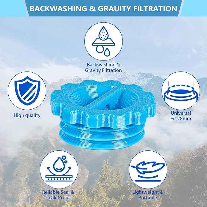 for Sawyer Low Profile Filter End Cap with Loop for Carrying | Compatible with Sawyer Squeeze/Ultralight Dust Cap for Hiking & Backpacking