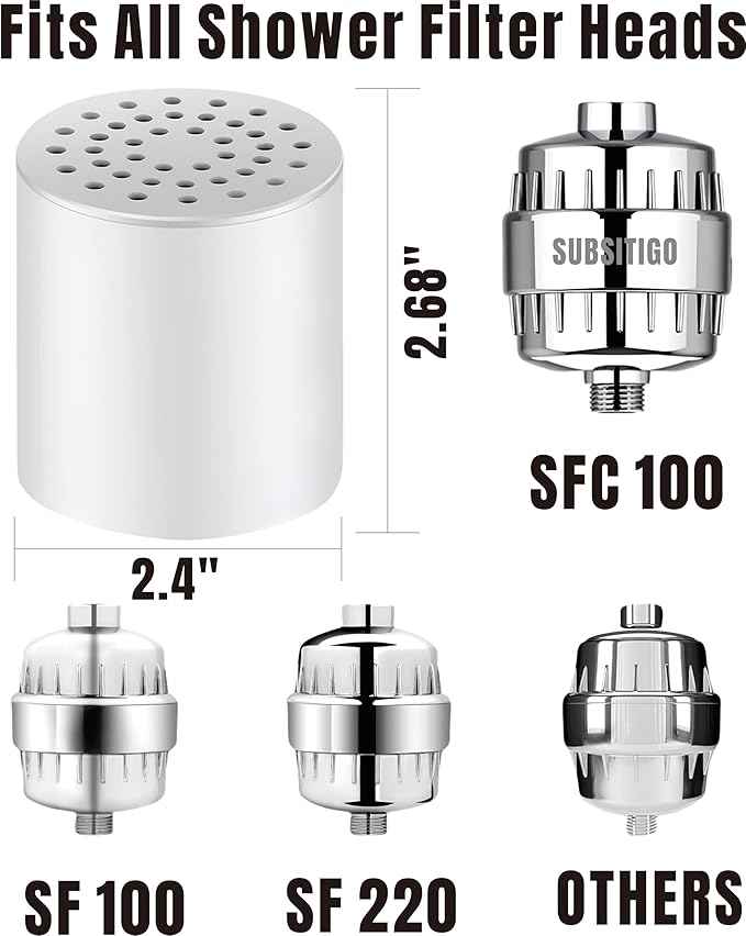 20 Stage Shower Filter Replacement for Aquabliss High Output Revitalizing Shower Filter for Aquabliss Shower Filter for Aqua Bliss Shower Head Filter for Hard Water SF220 SF100 Replacement Filter