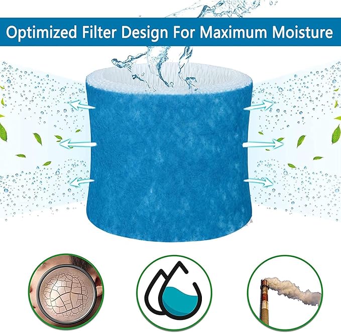 Upgraded Humidifier Wicking Filters Replacement Compatible with Honeywell HAC-504AW, Filter A for Models HAC-504, HAC-504AW, HCM 350 and Other Cool Mist Models (4 Pack)