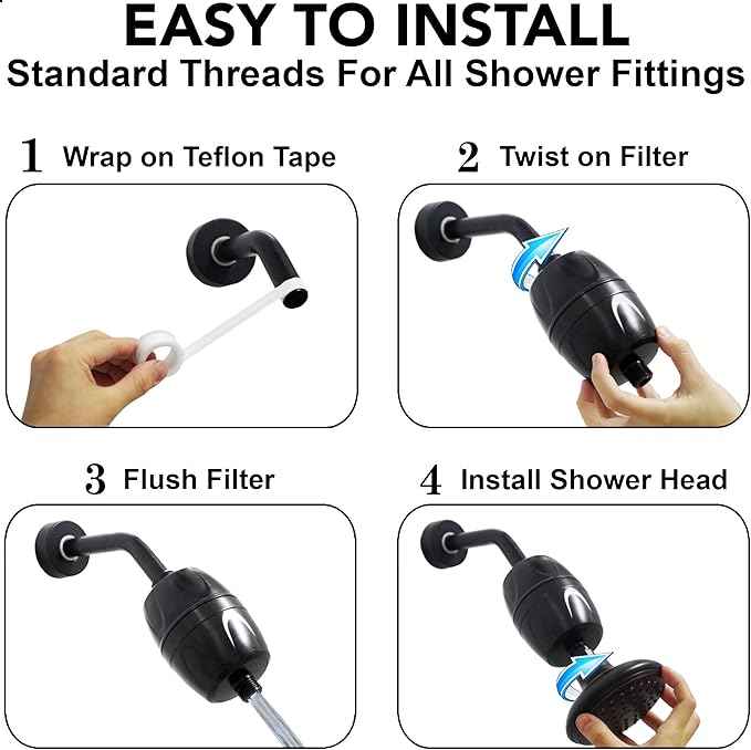 Aqua Elegante 16-Stage Shower Filter - Universal Showerhead Water Filters To Remove Chlorine + Hard Minerals - Bath Purifier And Filtered Softener System With Activated Charcoal - Oil-Rubbed Bronze