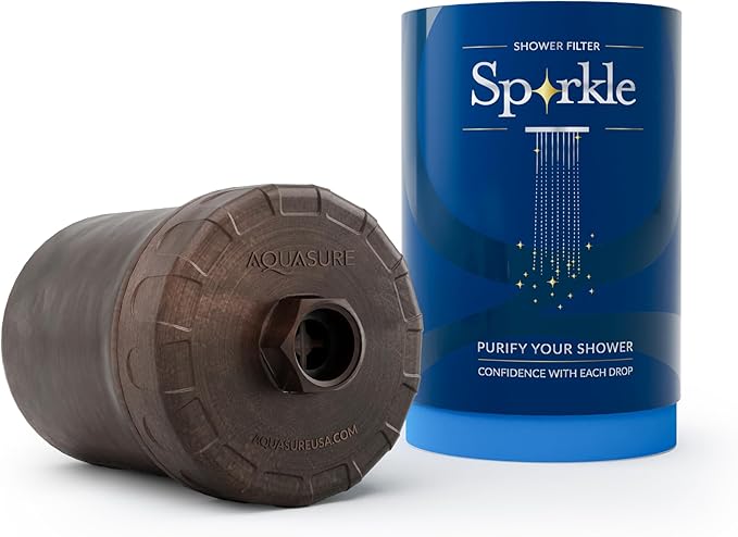 Aquasure 10,000 Gallons High Capacity Shower Filter For Healthier Hair, Skin & Nails | Improves Dry Itchy Skin, Reduce Dandruff, Eczema, Protect Colored Hair (Oil Rub Bronze) - AquaVibe