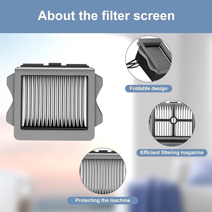 Vacuum Mop Replacement Parts Compatible with Tineco Roller Brush Replacement, Suitable with Ifloor 3 Series, Floor One S3 Series, Ifloor 5 Breeze Cleaner, Set Includes 2 Roller Brushes and 5 Filters - AquaVibe