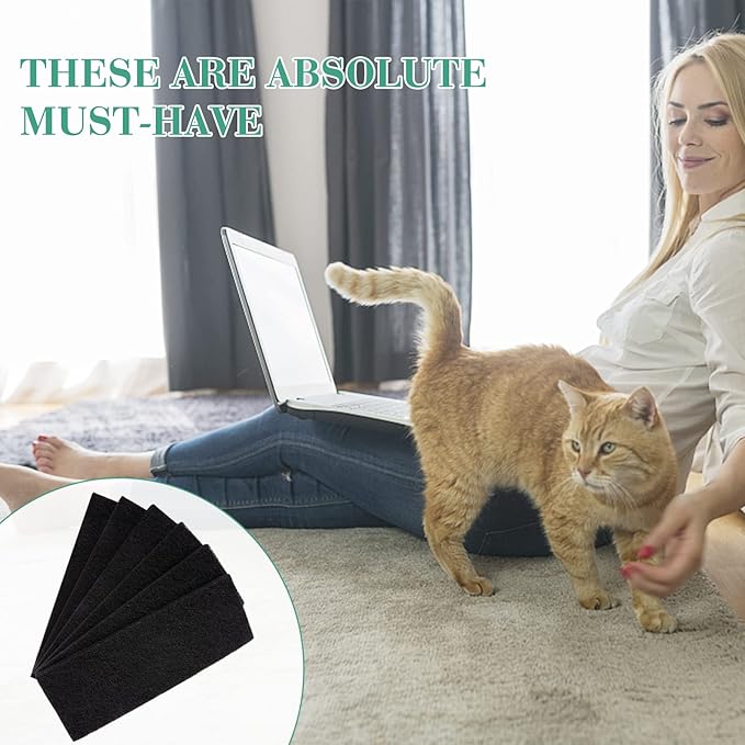 MEWTOGO 6 Pcs Carbon Filters for Cat Litter Box Robot 3 - Thickened and Durable Replacement Filters for Absorbing Odors Control Damp from Pets and Keep Home Fresh