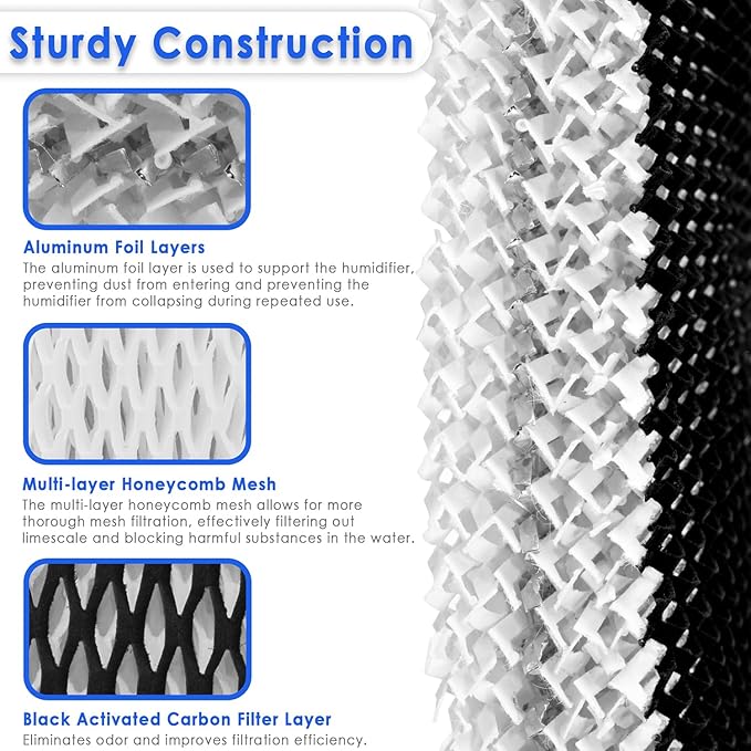 6 Pack HWF100 Humidifier Filter E Compatible with Holmes HM630, SCM630, BCM646, HM7808, SCM7808, BCM7205, HCM730, BCM7305, HCM729G