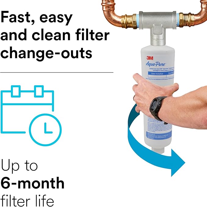 3M Aqua-Pure Whole House Scale Inhibition Inline Water System AP430SS, Prevents Scale Build Up On Hot Water Heaters and Boilers (Pack of 6)