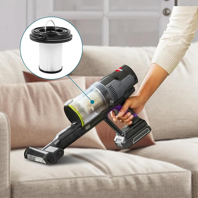4 Pack Replacement Filter Compatible with BISSELL CleanView XR Lightweight Cordless Vacuum, for Bissell CleanView XR/XR pet Lightweight Cordless Vacuum - Filter, Washable and Reusable - AquaVibe