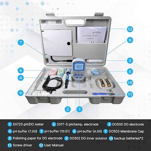 Apera Instruments SX725 pH/DO Multiparameter Portable Handheld Meter Kit