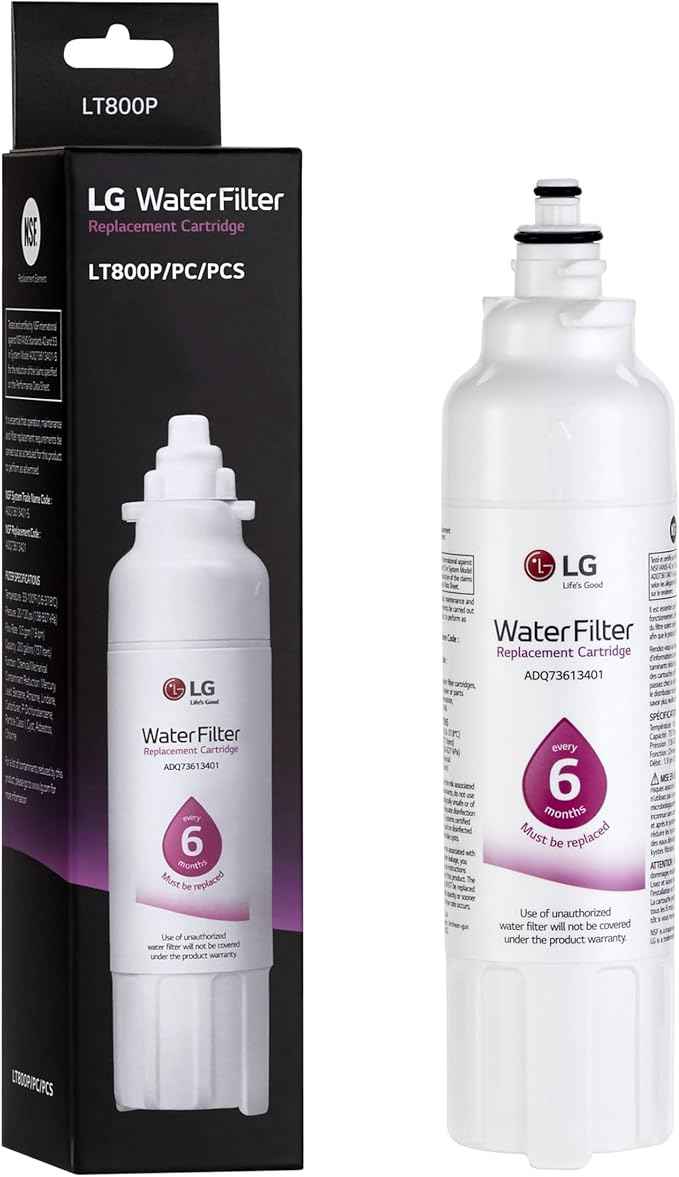 LG LT800P- 6 Month / 200 Gallon Capacity Replacement Refrigerator Water Filter (NSF42 and NSF53) ADQ73613401, ADQ73613408, or ADQ75795104, White