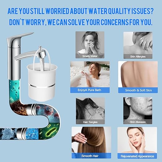 10 Stage Bath Filter for Tub,Reduces Chlorine,Heavy Metals,Hard Water Softener,pH Balance,Vitamin C-BPA-Free Bathtub Filter,Universal Bath Water Filter(3000Gal) Easy Install,Bathtub Water Filter - AquaVibe