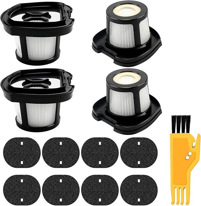 4 Pack Handheld Vacuum Filter for Bissell Pet Hair Eraser Lithium Ion Hand Vacuum filter Replacement 2390 2390A 2389 2579 2284W Replaces 1614203 1614212 1614204 with 1 Little Brush - AquaVibe