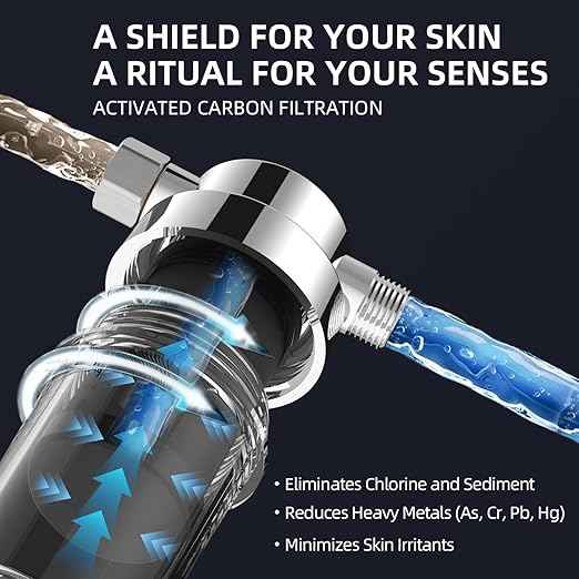 2-Pack Shower Filters with 11 Replacement Cartridges - Coconut Shell Carbon Filter Removes Chlorine, Heavy Metals | Universal Showerhead Water Filter for Healthier Skin & Hair