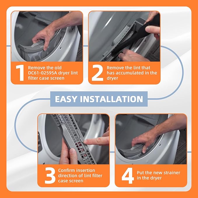 DC61-02595A Dryer Lint Screen Filter Replacement with Dryer Lint Brush,fit for Sam-sung Dryer-byMIFLUS, Replaces 2069505, PS4206799, AP4578777, EAP4206799