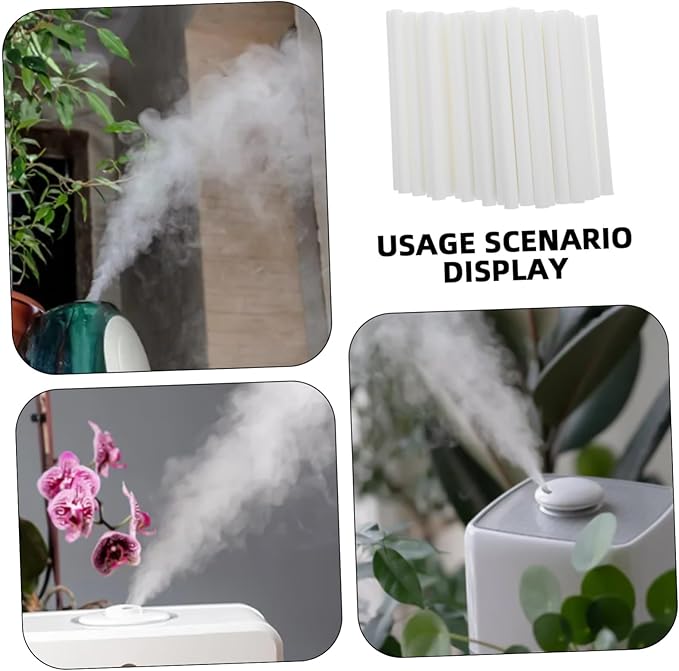 50pcs Humidifier Cotton Sticks Diffuser Replacement for Home and Car Essential Oil Compatible High Absorption Filter Cotton for Improved Air Quality - AquaVibe
