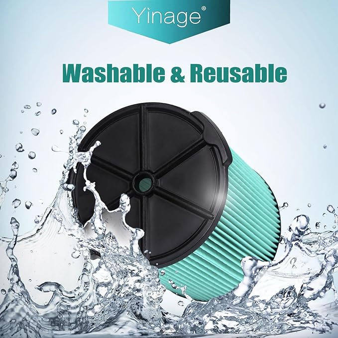 VF6000 5-Layer Replacement Filter Shop Vac 5-20 Gallon Wet Dry Vacuums WD5500 WD0671 WD6425 WD7000 WD1280 WD1851 WD1680 WD1956 RV2400A 1400RV RV2600B, Fit for Husky 6-9 Gallon Vacs - AquaVibe