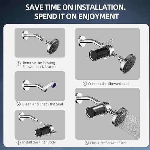 2-Pack Shower Filters with 11 Replacement Cartridges - Coconut Shell Carbon Filter Removes Chlorine, Heavy Metals | Universal Showerhead Water Filter for Healthier Skin & Hair