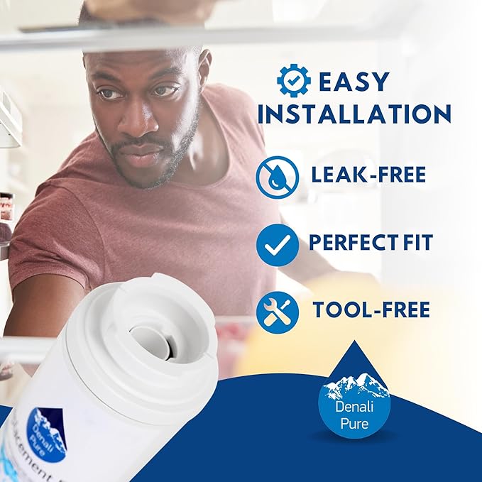 2-Pack Replacement for for KitchenAid KFCS22EVMS Refrigerator Water Filter - Compatible with with KitchenAid 4396395 Fridge Water Filter Cartridge