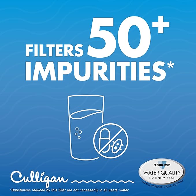 Culligan CUW1 Refrigerator Water Filter, Replacement for Whirlpool Water Filter 1 (EDR1RXD1), Replace Every 6 Months Pack of 1