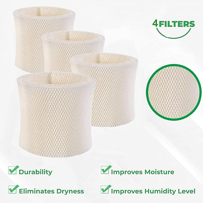 4-Pack Replacement for Emerson MAF2 Moist air Wicking Humidifier Filter Designed to Compatible with Emerson Part # MAF2 & Kenmore Part # 15508, Noma Part #EF2.