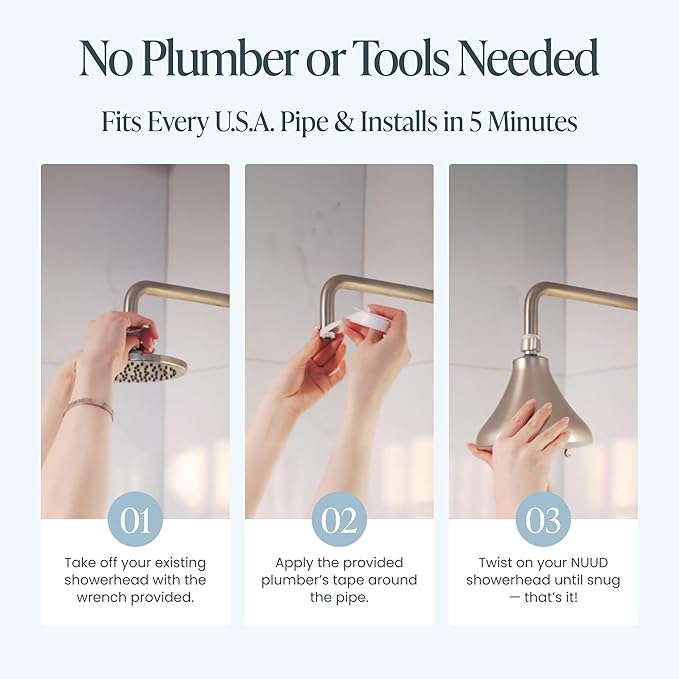 NUUD Replacement Filter For The NUUD Filtered Shower Head | Helps To Remove Chlorine, Heavy Metals & Contaminants for Healthier Scalp, Skin & Hair | High Pressure Shower Head Filter