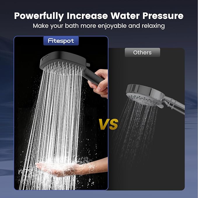 Filtered Shower Head with Handheld, High Pressure 7 Spray Showerhead with Filters, Detachable Shower Heads, Water Softener Filters for Hard Water - Remove Chlorine