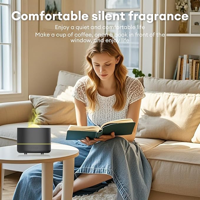 Essential Oil Diffuser with Rotating Galaxy Light, 200ml Aromatherapy Diffuser with 7 Color LED, Cool Mist Humidifier with Auto Shut-Off, Relaxing Night Light for Bedroom, Home, Gifts