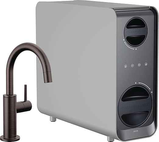 Delta Faucet Clarifi Under Sink Reverse Osmosis Water Filter System with Oil Rubbed Bronze Contemporary Beverage Dispenser Faucet