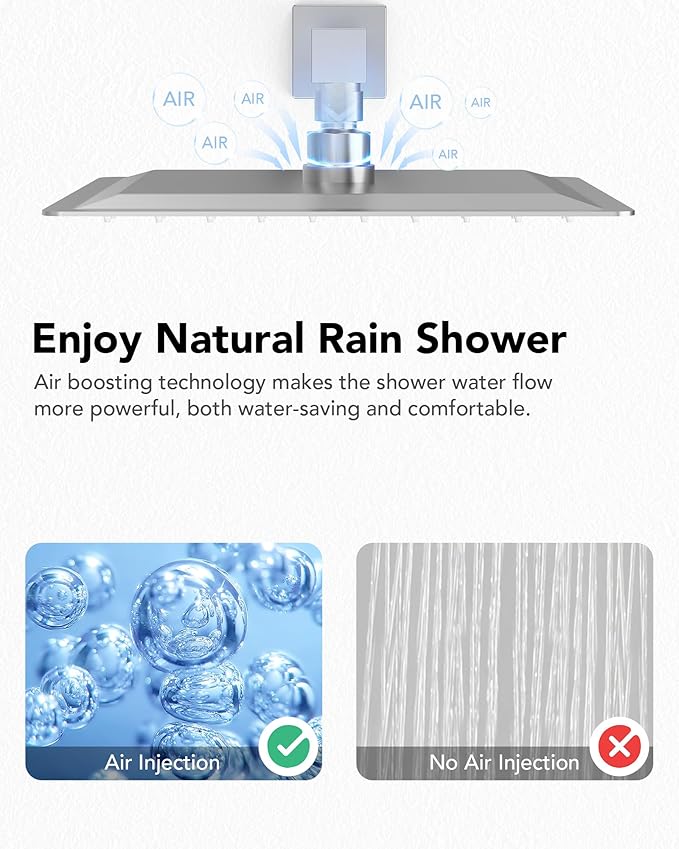 Shower Faucet Set Shower System - Rainfall Shower Head with Handheld Spray Hose 10 Inch Shower Faucet Kit with Valve Wall Mount Bathroom Shower Fixture Filter Accessories Trim, 2.5GPM,Brushed Nickel