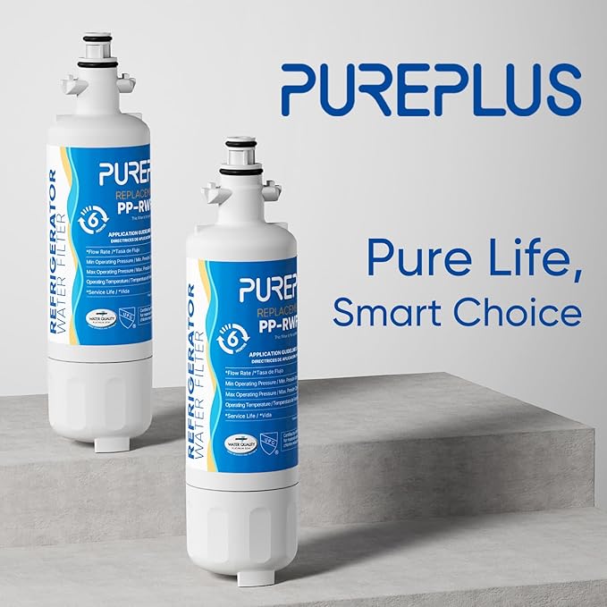 PUREPLUS ADQ36006101 Replacement for LG LT700P, Kenmore Elite 469690, ADQ36006102, Water Filters for Refrigerators LFXS30766S, LFX28968ST, LFX31925ST, LFX31945ST, LFXS29626S, RWF1052, RWF1200A, 2Pack