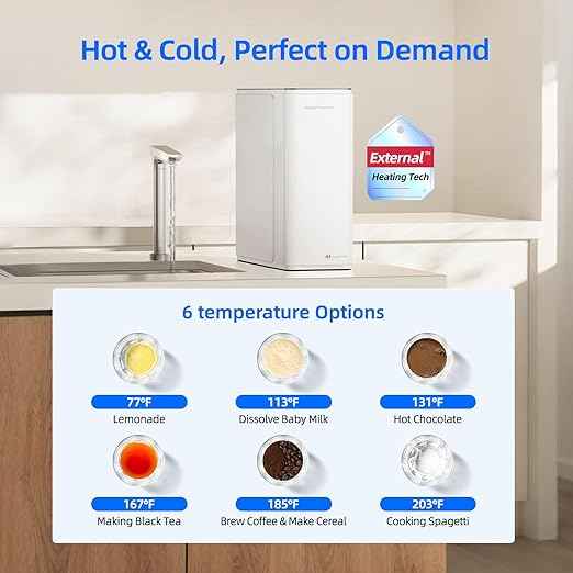 2-in-1 RO System & Instant Hot Water Dispenser, MIZUDO 800GPD Tankless Reverse Osmosis Water Filter, 9 Stage Under Sink RO System, 3:1 Pure to Drain, Hot and Cold Smart Faucet