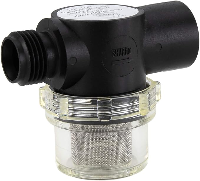 Shurflo 255-213 RV Replacement Water Pump Strainer | 1/2 Twist-On Pipe Strainer