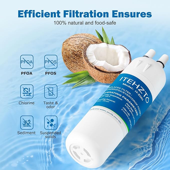 Replacement for EDR1RXD1, W10295370A, Compatible with Kenmore® 46-9081, 46-9930, P4RFWB, P8RFWB2L, Pack of 3 - AquaVibe