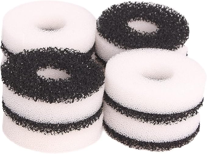 Compatible Filter Carbon Ring Service Kit Fit for Biorb Aquarium (8X Foam, 8X Carbon) - AquaVibe