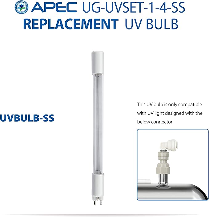 APEC Intense Stainless Steel Ultra-Violet Sterilizer Water Filtration Kit UG-UVSET-1-4-SS