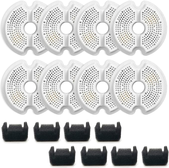 8 Pack Filter with Sponge for 67oz/2l Cat Water Fountain Replacement Filter Compatible with AONBOY,iPettie & Wonder Creature Pet Fountain NEUCOMBBT