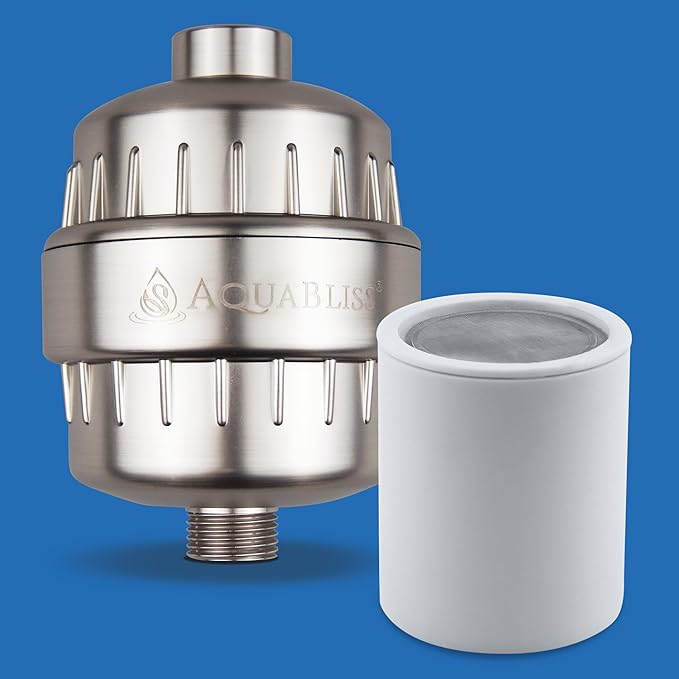 AquaBliss SF100-BN Revitalizing Shower Filter w/ 1 Replaceable Multi-Stage Filter Cartridge Inside - Plus 1 Extra SFC100 Filter Cartridges (Exclusive Bundle)