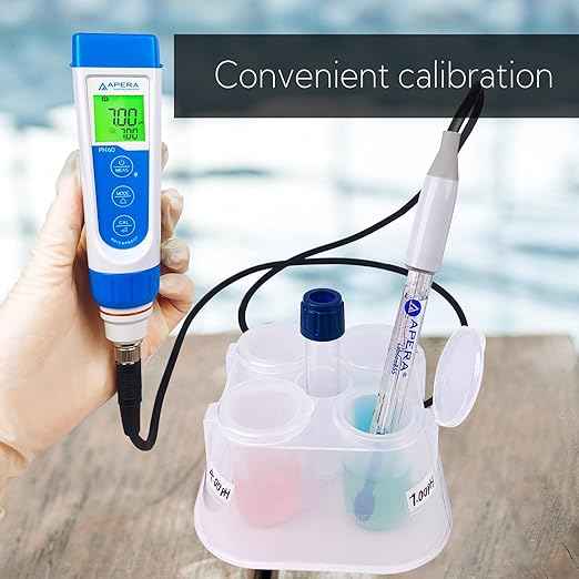 Apera Instruments PH60-VS Handheld pH Meter Tester Kit with LabSen 855 ATC pH Electrode for Lab-Grade pH Measurement of Viscous Liquid Samples