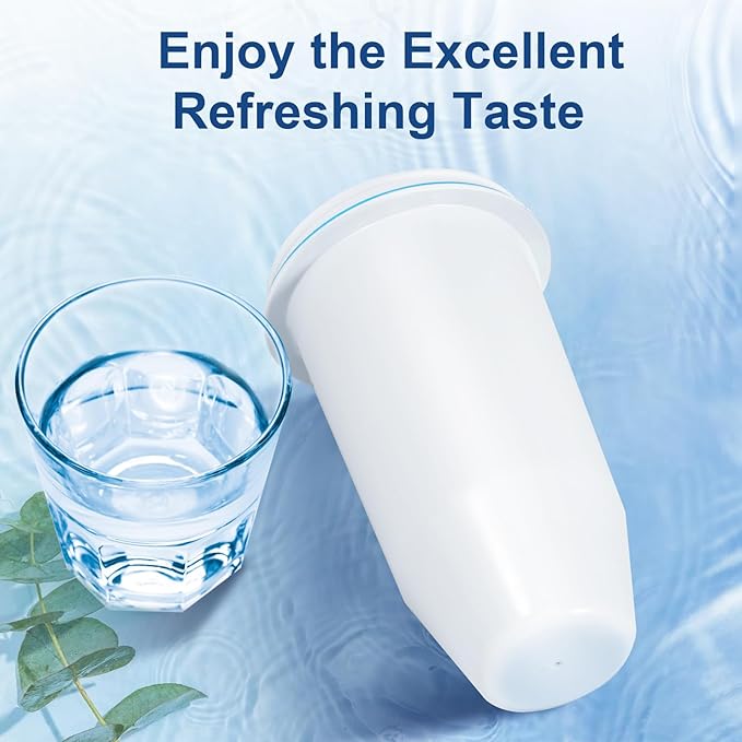 Upgraded 5-Stage Water Filter Replacement for Zero Pitcher & Dispenser, Reduces Lead, Chromium, PFOA & PFOS, Compatible with ZR-001, ZR-004, ZR-017, 6-Pack