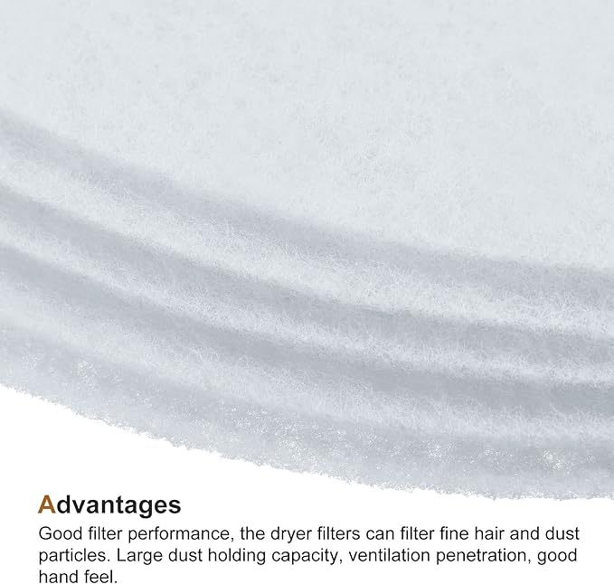 MECCANIXITY Universal Cloth Dryer Exhaust Filter, Cotton 235x33mm White for Clothes Dryer Filter Replacement Pack of 6