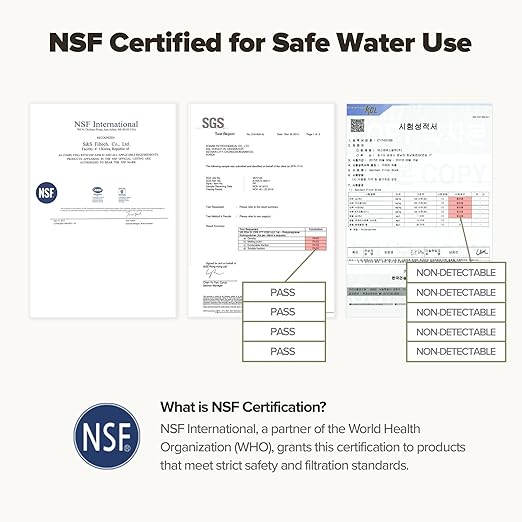 Bathroom Sink Filter, Set of 2, NSF Certified, Removes Fine Impurities, Chlorine & Rust, Vitamin C Gel, Skincare Water Filter, Gifts for Women