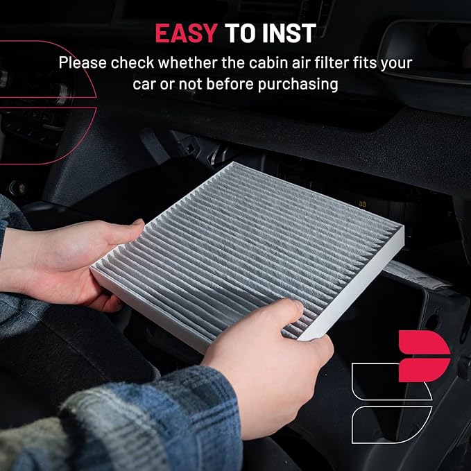 BDFHYK 2PC CF12058 Cabin Air Filters with Activated Carbon Compatible with Hyundai Accent 2018-2022, Elantra 2017-2020, Elantra GT 2018-2020, Compatible with Kia Forte 2019-2023, Forte5/Rio 2020-2023