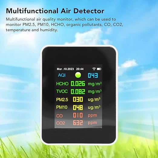 Air Quality Monitor Gen, Air Quality Monitor Indoor Detects with LCD Digital Display,Multifunctional Indoor Test Meter for Bedroom, Smart Home