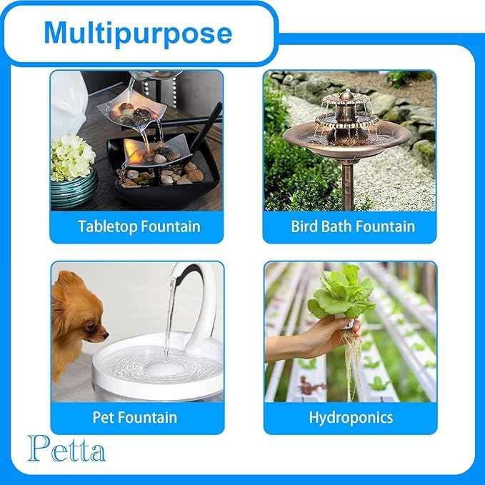 USB Cat Water Fountain,Automatic Pet Fountain with Acrylic Curved Outlet Tube,Dog Water Dispenser for Camping,Outdoors, Bowl NOT Included PC101-1