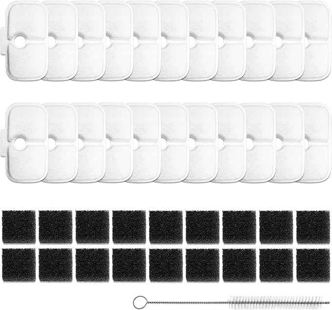 22 Pack Replacement Filter Compatible with Petlibro Dockstream Pet Cat Water Fountain PLWF005/PLWF105/PLWF115