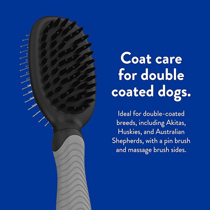 WAHL Professional Animal Double Sided Bath Pin Brush for Dogs (#858477) - Pet Brush to Groom Dogs - For Akitas, Huskies & Australian Shepherds - Durable Dog Pin Brush - AquaVibe