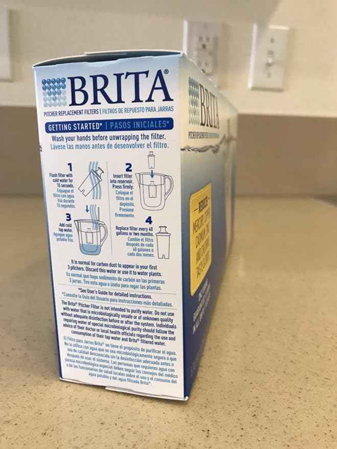 Brita Standard Water Filter, Standard Replacement Filters for Pitchers and Dispensers, BPA Free - 5 Count
