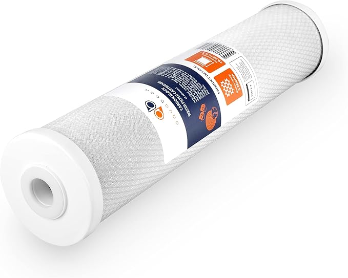 Aquaboon Carbon Water Filter Replacement - 5 Micron Water Filter 20 x 4.5 inch - Whole House CTO Carbon Block Water Filter Cartridge Compatible with FC25B, EPM-20BB, CB-BB-20, 155783-43, 2 Pack
