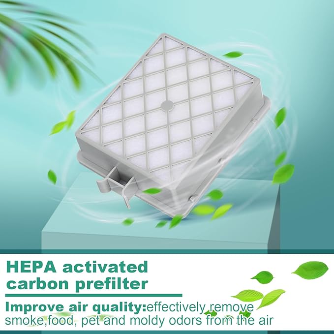 Tondiamo Style P HEPA Vacuum Bag and Filter Bundle Compatible with Aerus Lux Guardian Platinum Canister Vacuum Cleaner 1 Hepa & Carbon Pre and 1 Long Life Hepa after Filter with Handle, 6 Cloth Bags - AquaVibe