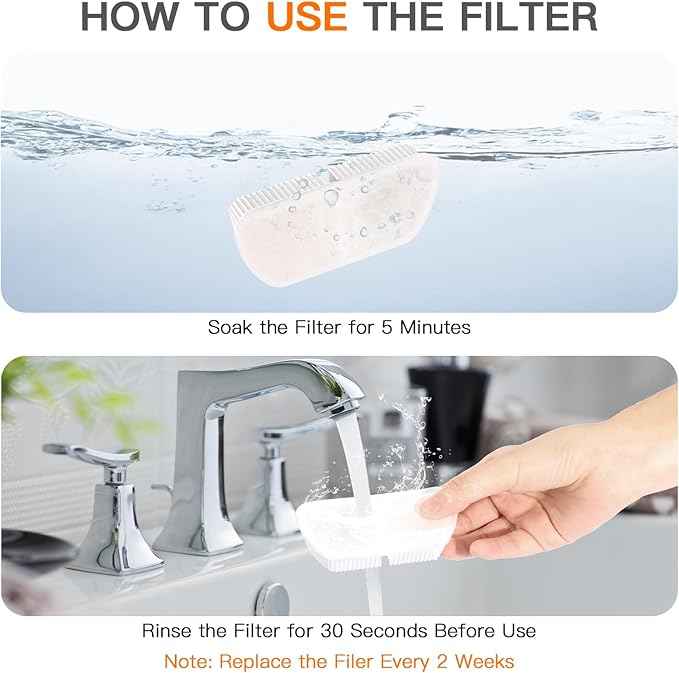 Cat Water Fountain Filters for 84oz/2.5L Petilog Pet Water Dispenser Fountain (8 Filters& 8Sponges)