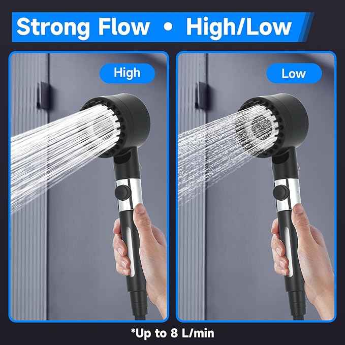 Portable Shower with Heater, 6000mAh Battery-Powered Portable Camping Shower Pump with 1500W Auto-Off Heater, 5.3Gal Foldable Bucket, Digital Display – Ideal for Hiking, RV, Dog Bathing